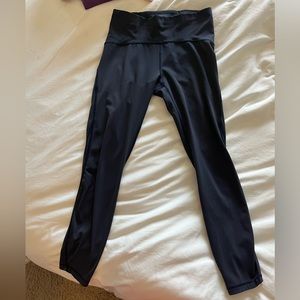 Navy blue lululemon full length yoga pants. Sheer legs. Size 8.